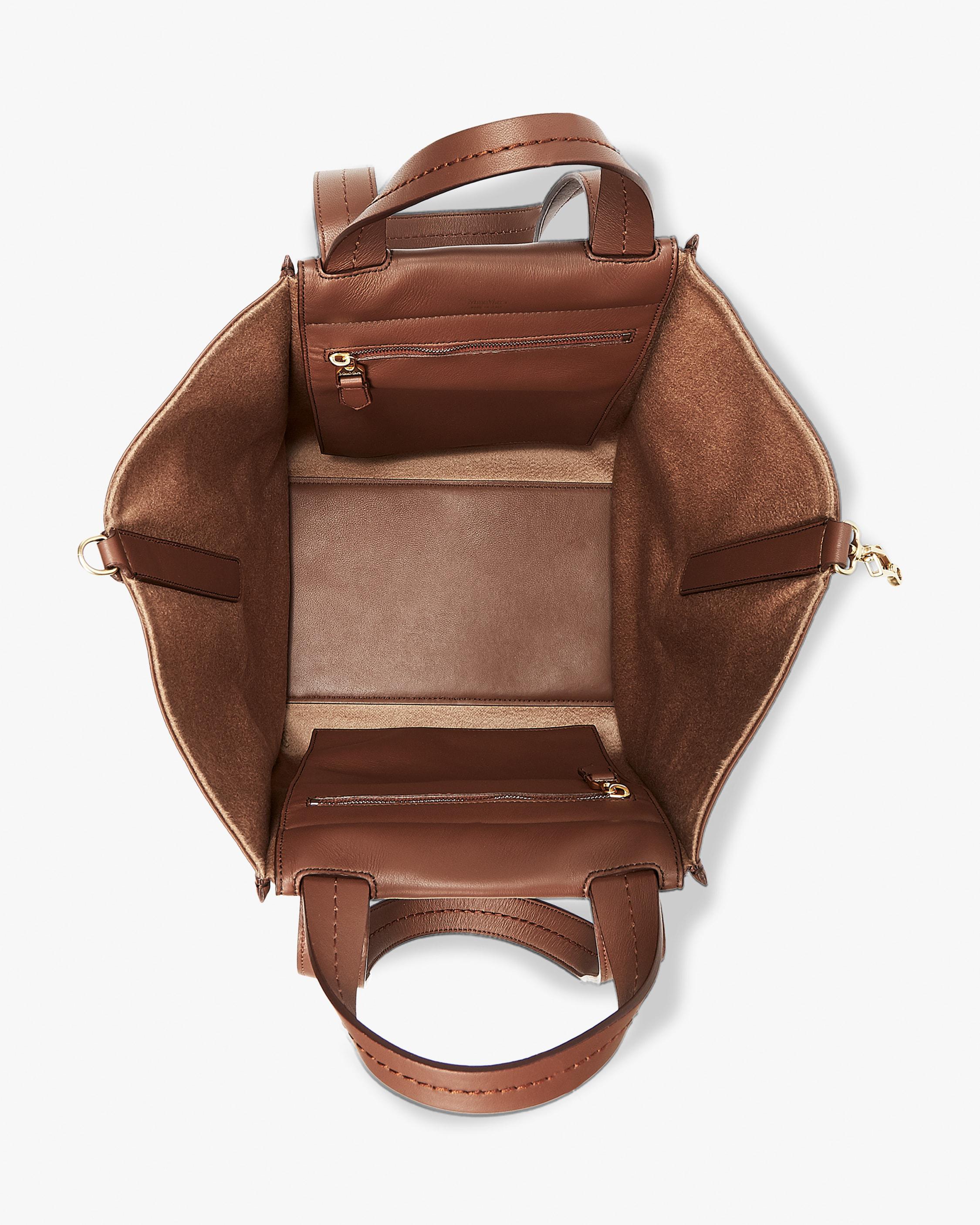 Max Mara Anita Reversible Leather Handbag in Sand (Brown) - Lyst