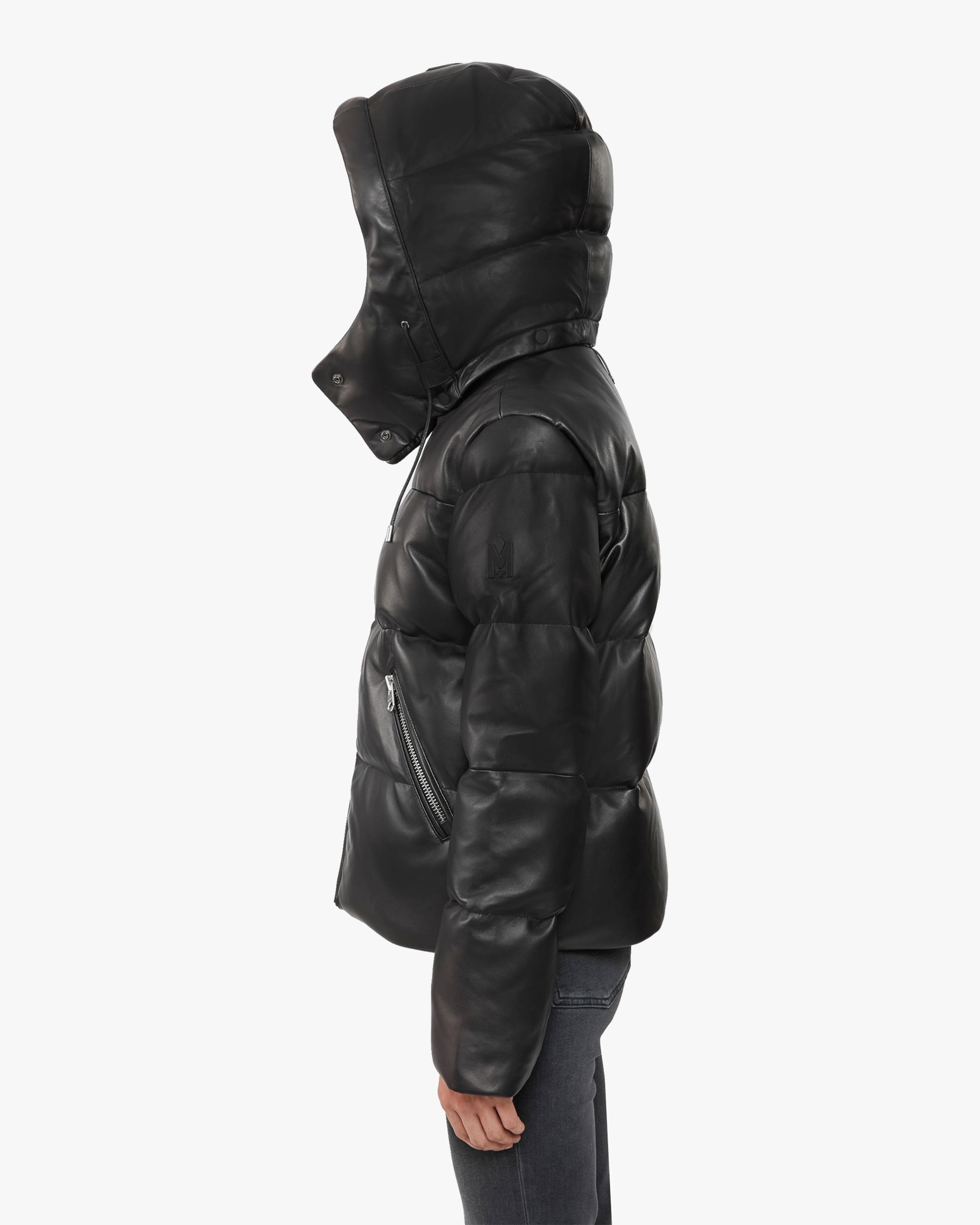 mackage leather puffer