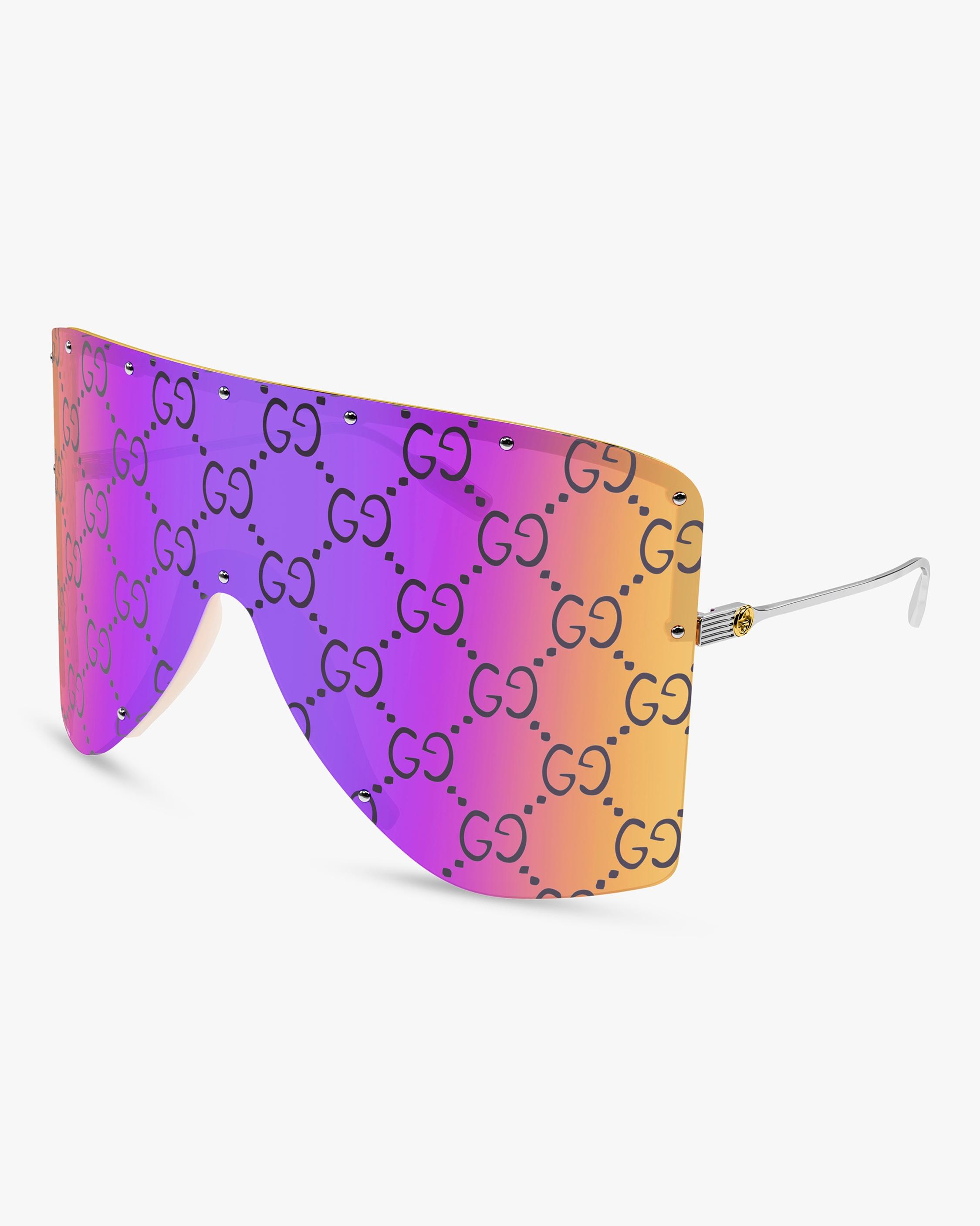 Gucci Mask Frame Sunglasses in Purple | Lyst