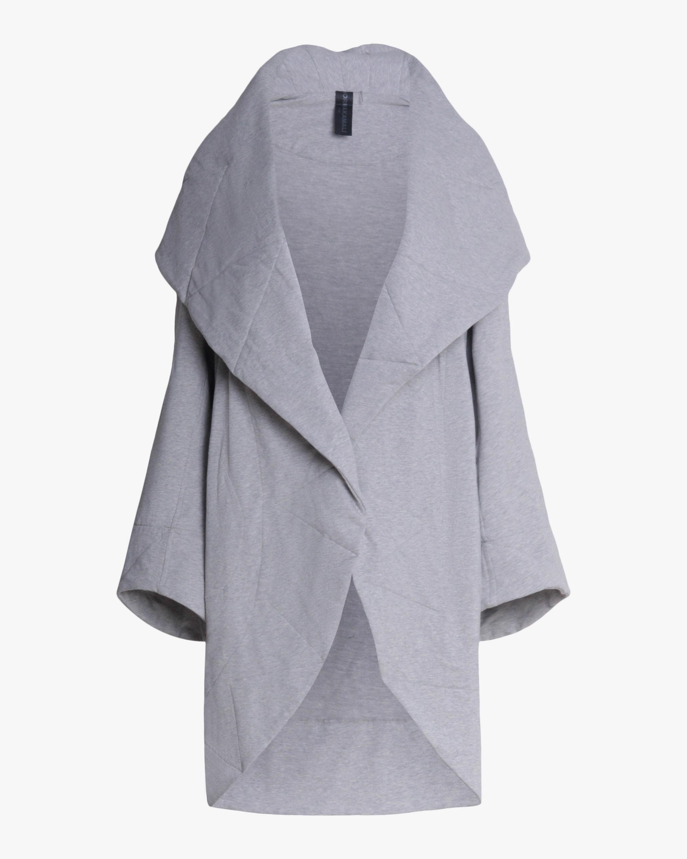Norma Kamali Women's Shawl-collar Coat in Gray | Lyst