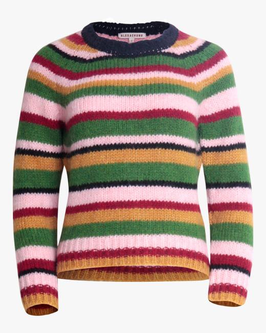 ALEXACHUNG Rent the Runway Pre-Loved Wool Patchwork Sweater
