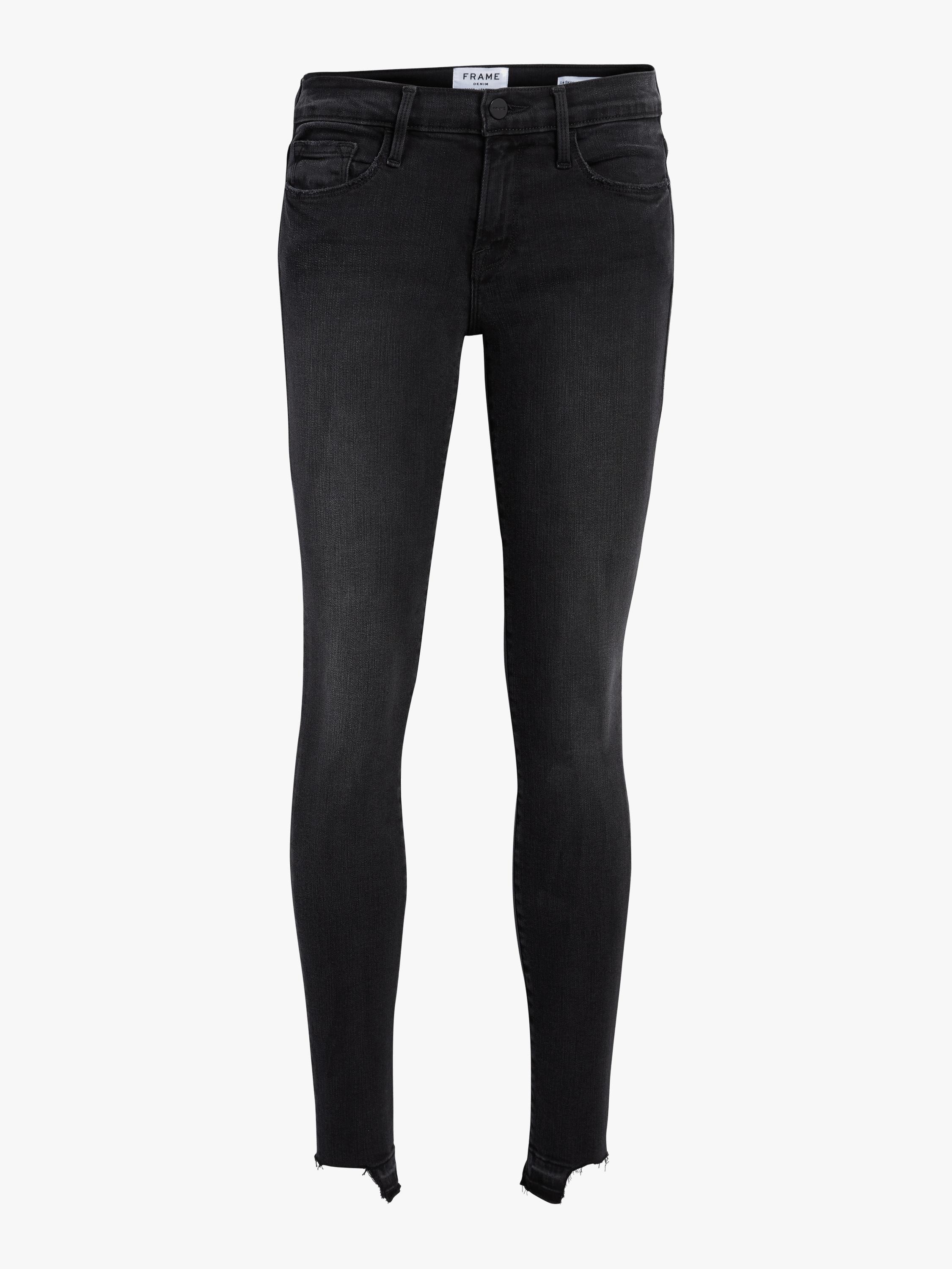 FRAME Denim Women's Le Skinny De Jeanne Crop Hem Jeans in Black - Save ...