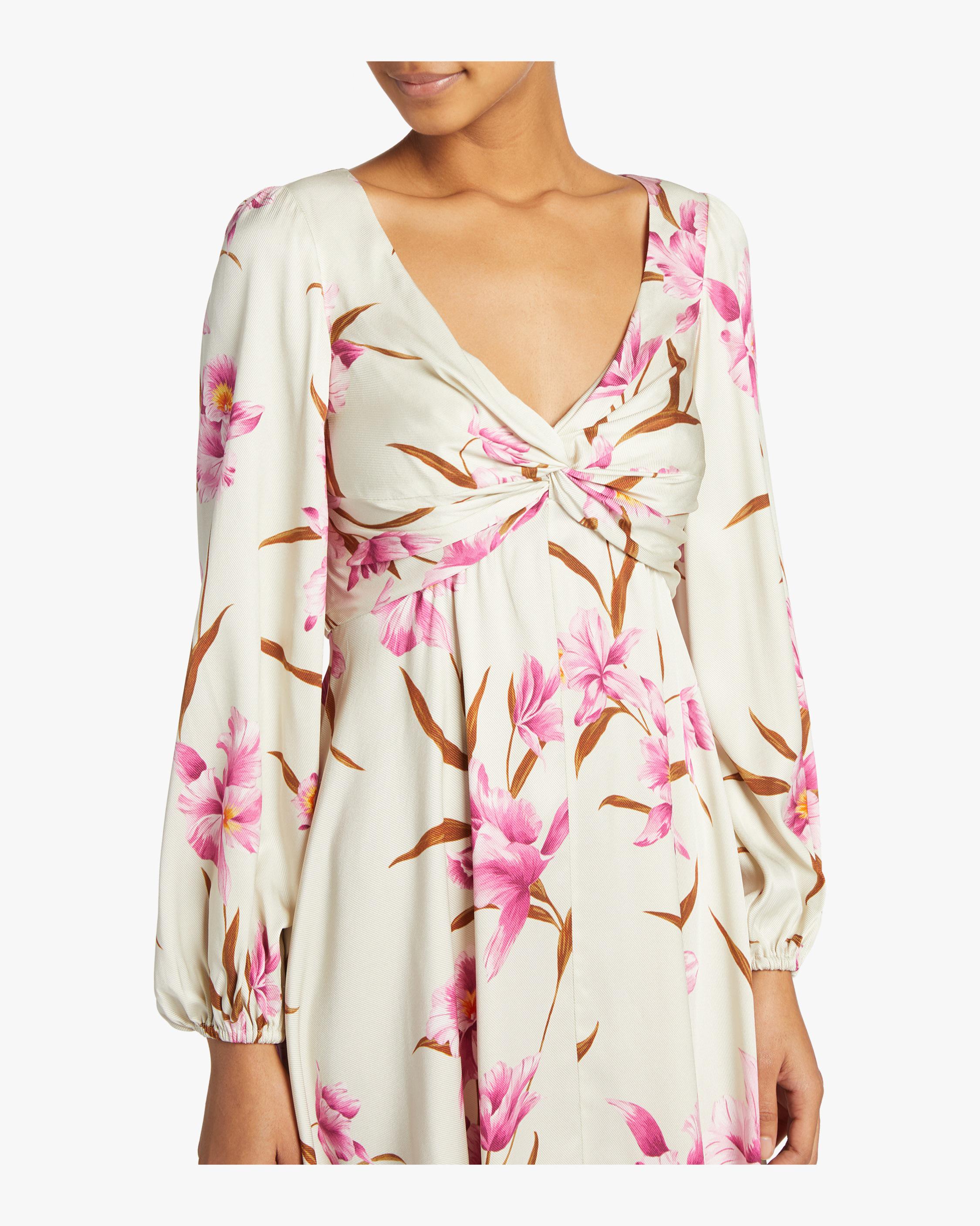 zimmermann corsage knot midi dress