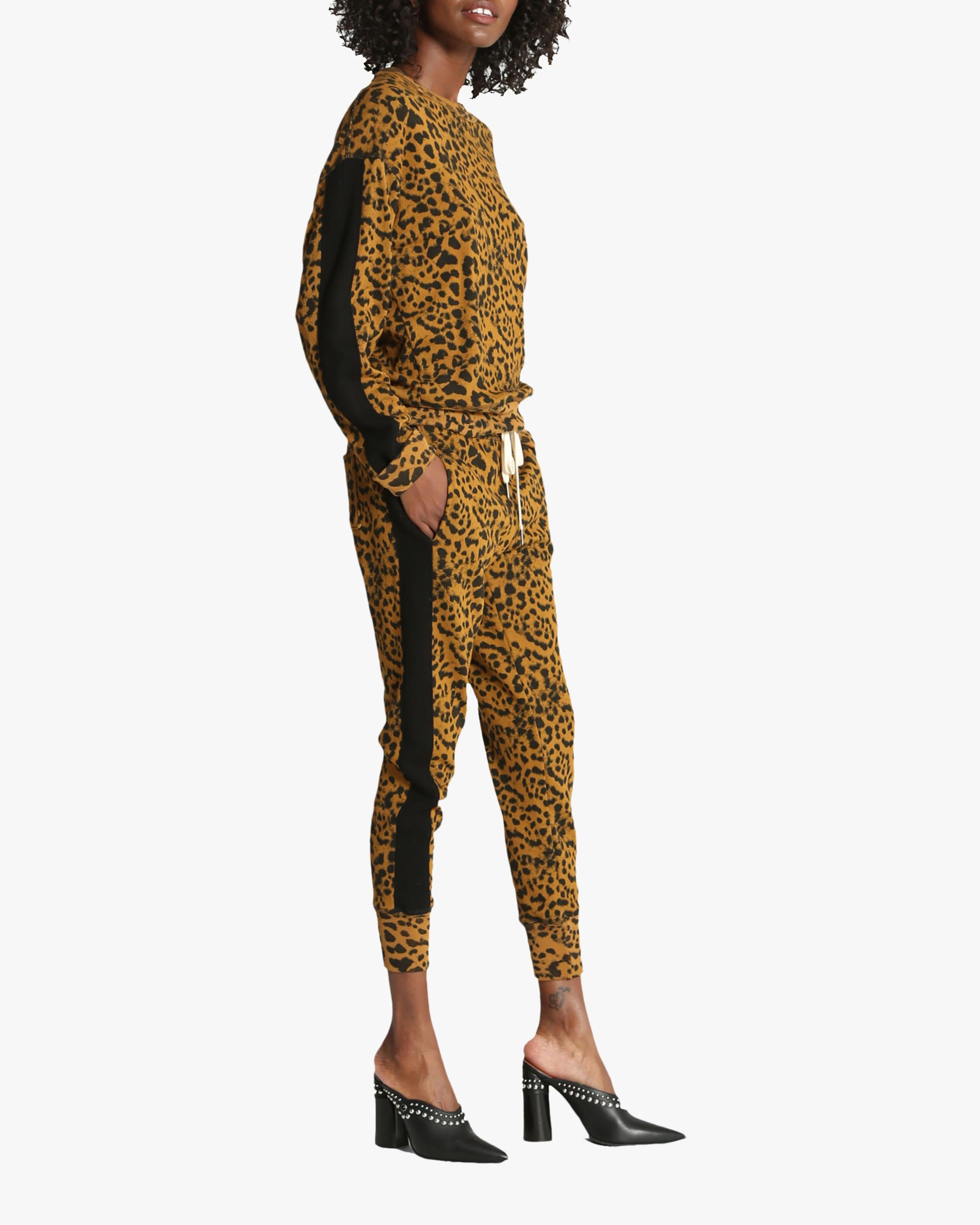 leopard joggers womens
