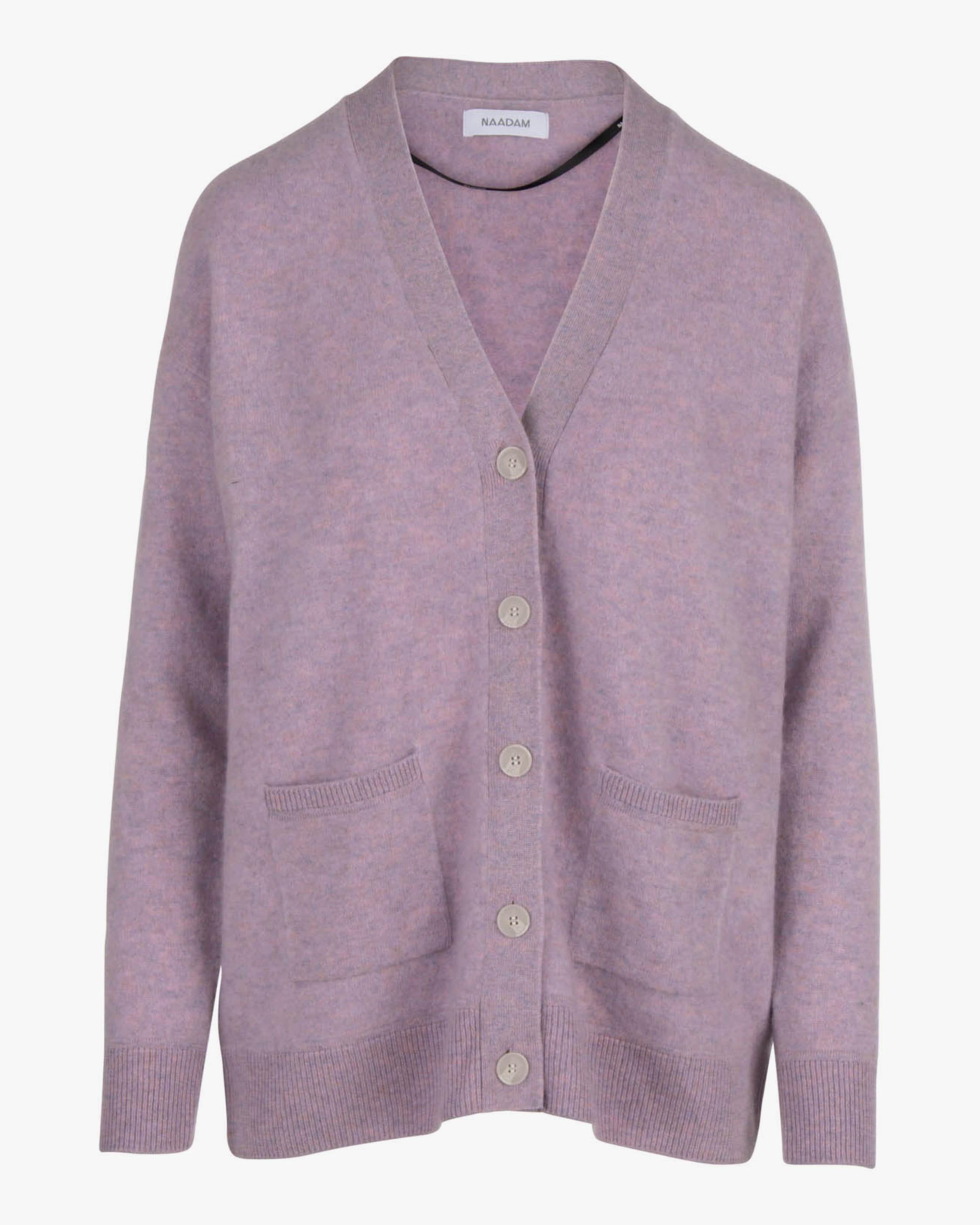 purple boyfriend cardigan
