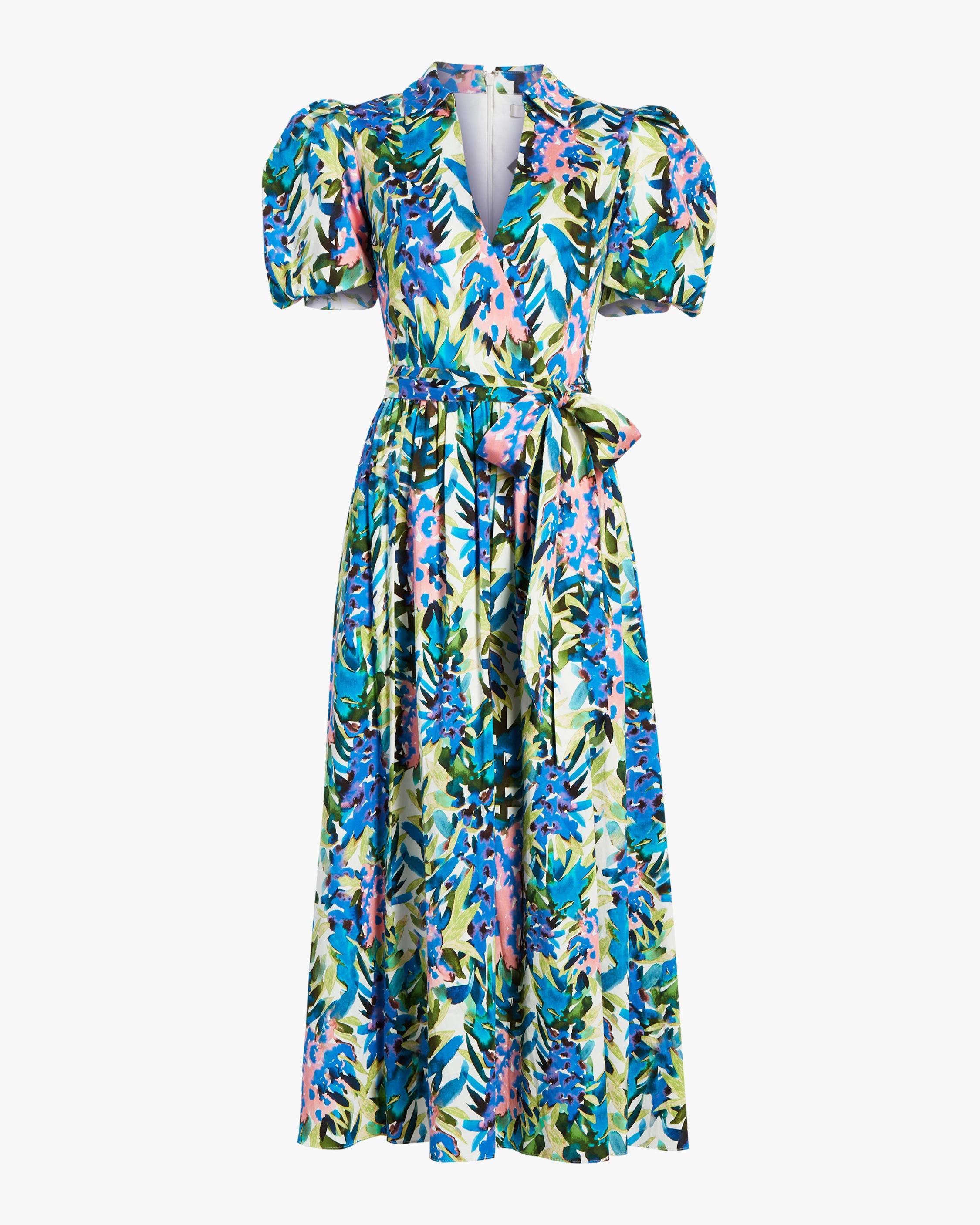 badgley mischka puff sleeve gown