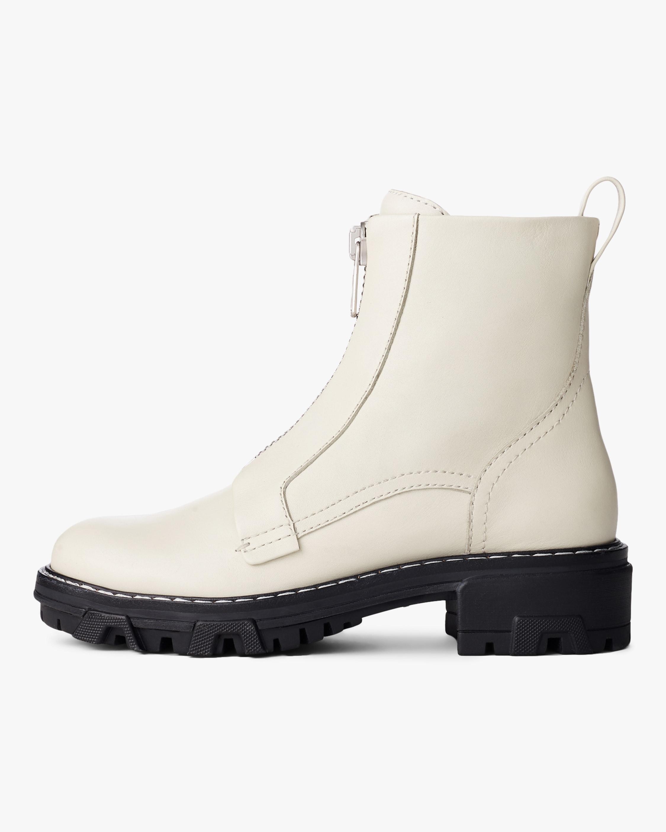 Rag & Bone Leather Shiloh Zip Combat Boot - Lyst