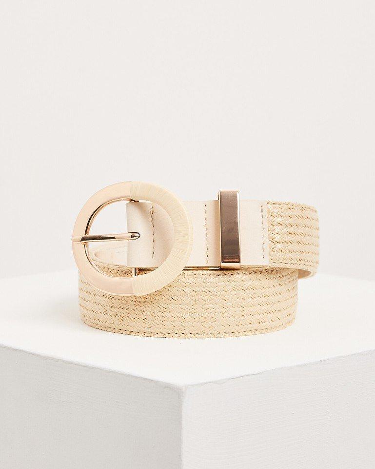Oliver Bonas Cream Raffia Wrapped Gold 