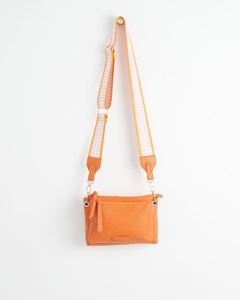 Oliver Bonas Double Pocket Ladder Crossbody Bag in Orange Lyst