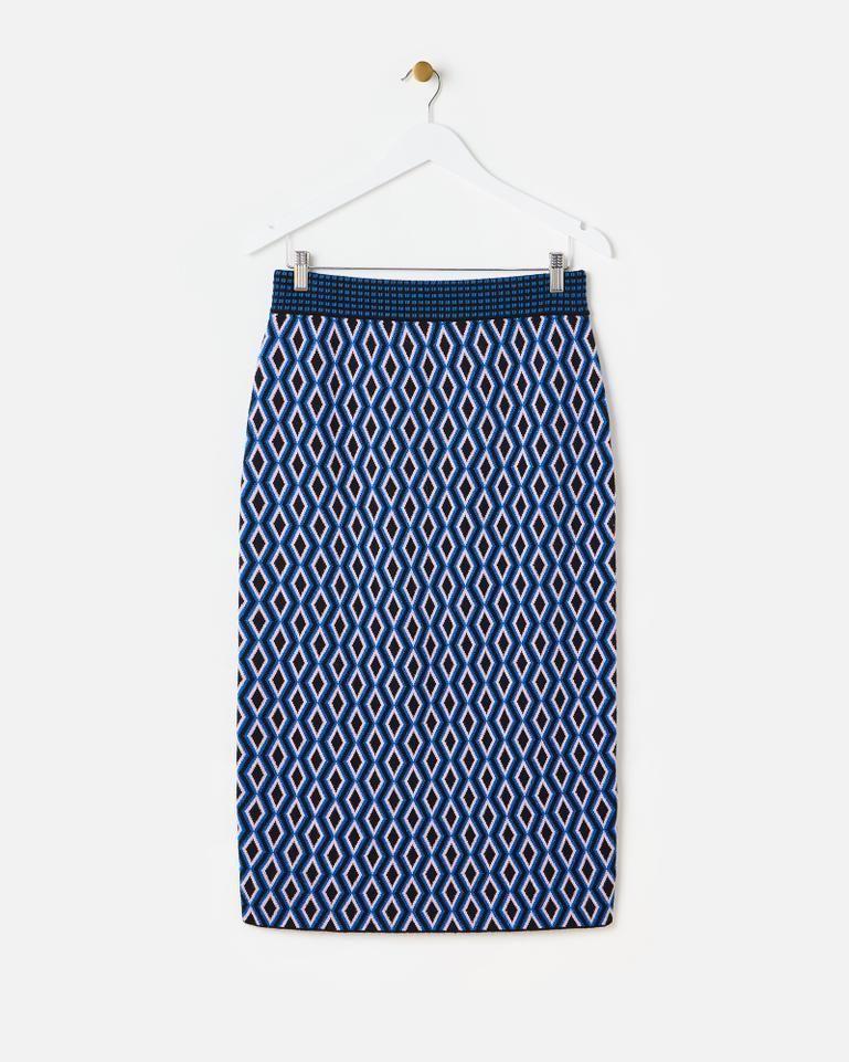 Oliver bonas blue pleated skirt hot sale