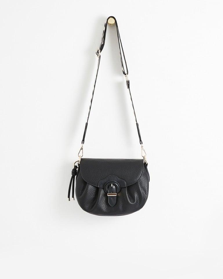 Oliver Bonas Mikkie Slouch Saddle Crossbody Bag in White Lyst