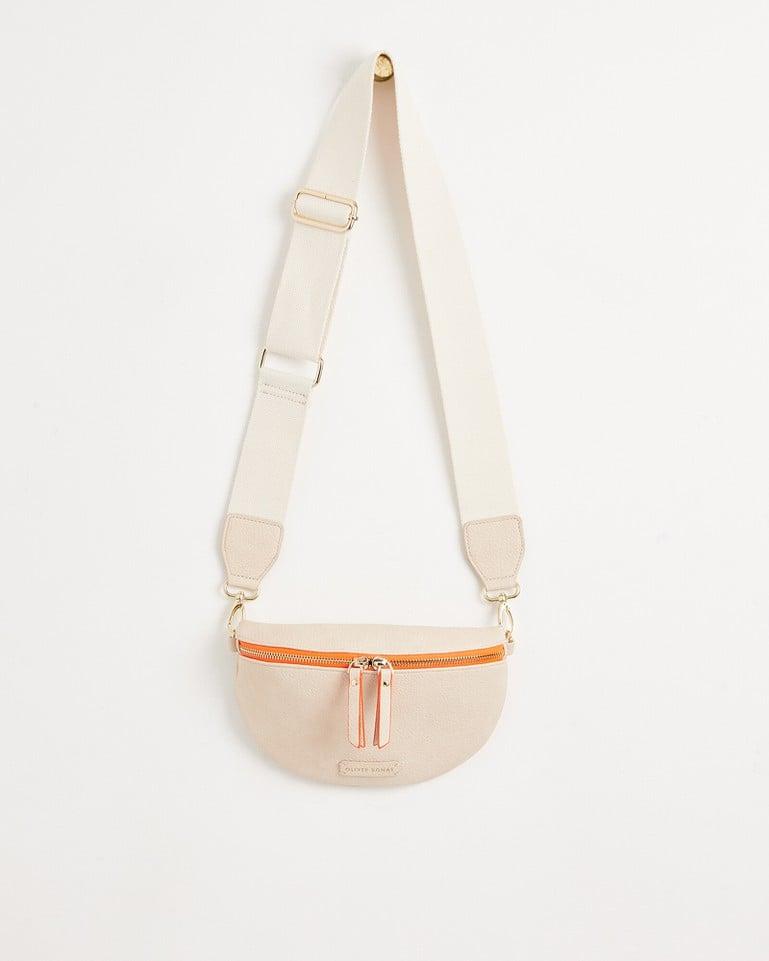 Oliver Bonas Neon Trim Crossbody Belt Bag in White Lyst