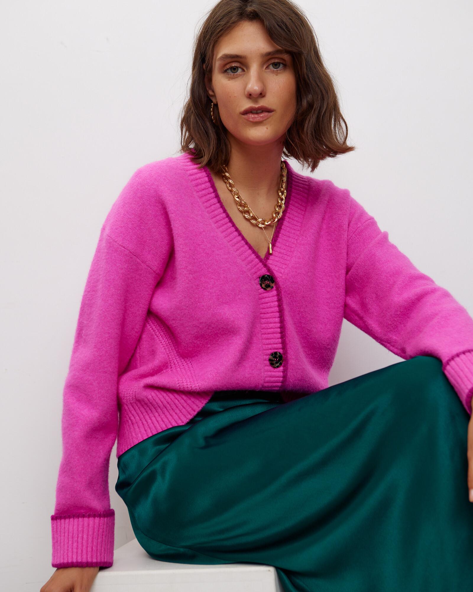 Magenta pink cardigan sale