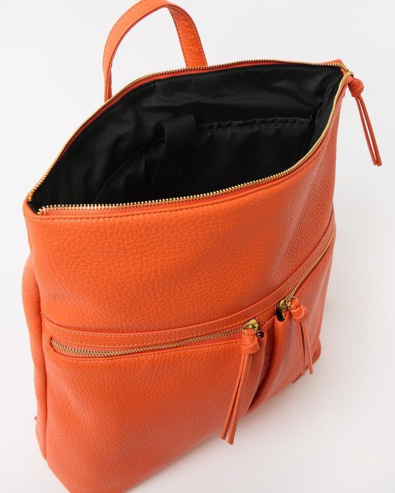 Oliver Bonas Anie Large Multi Pocket Backpack in Orange Lyst