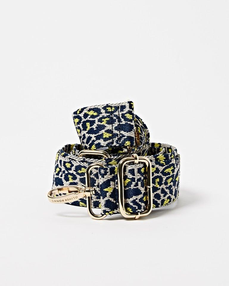Oliver Bonas Leopard Print Navy Blue Bag Strap Regular in White Lyst