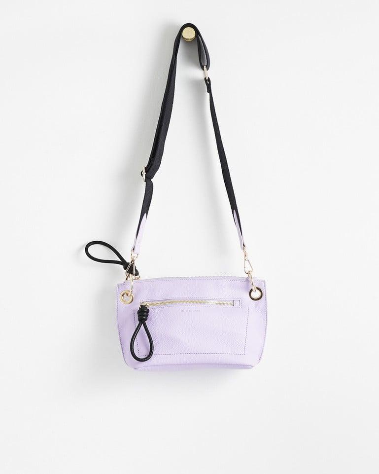 Oliver Bonas Elsie Lilac Slouch Crossbody Bag in White Lyst
