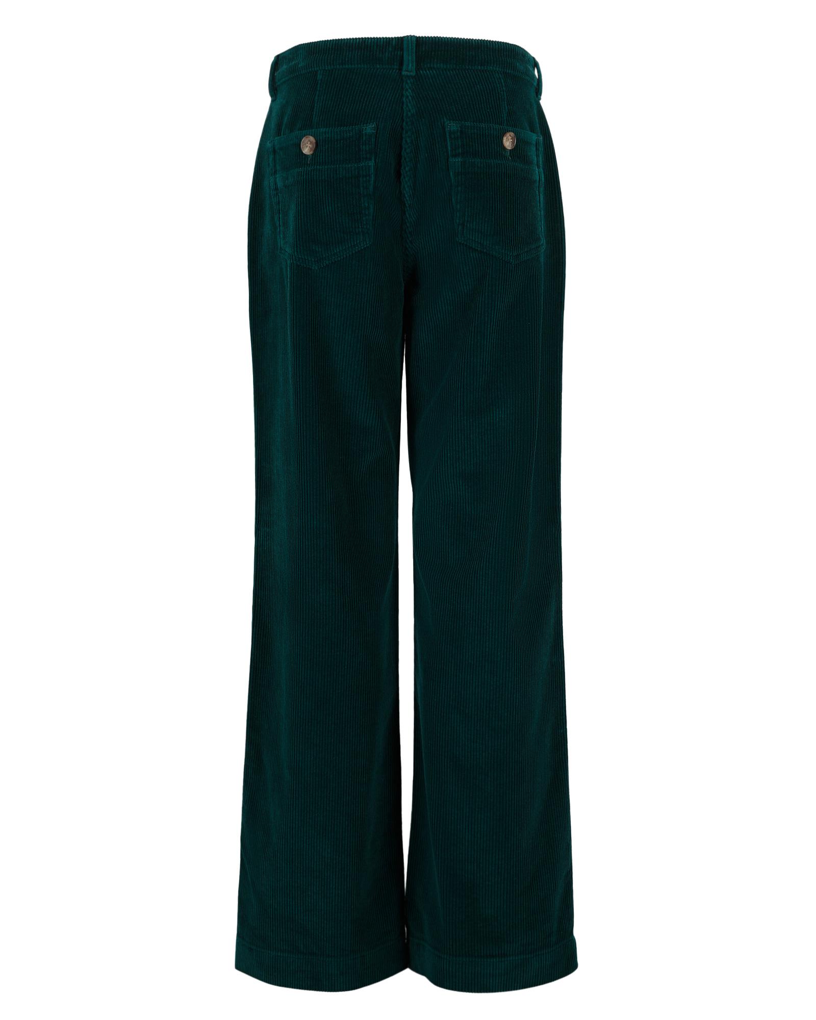 Oliver Bonas Green Cord Wide Leg Pants 
