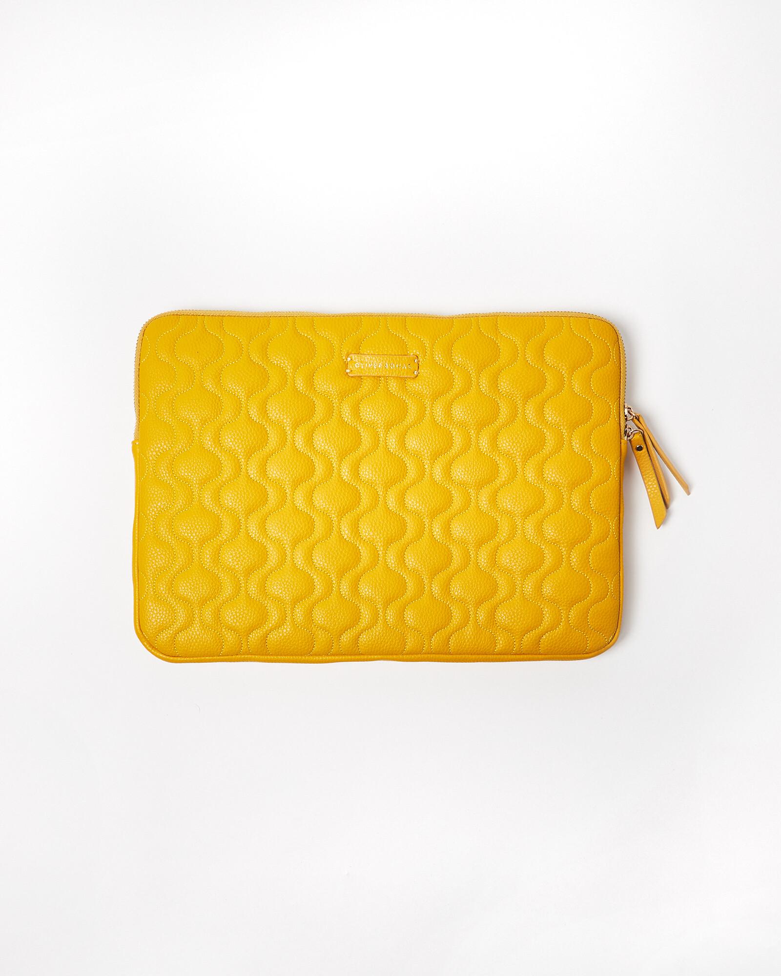 Oliver Bonas Wavy Stitch Yellow Ochre Laptop Case Lyst UK