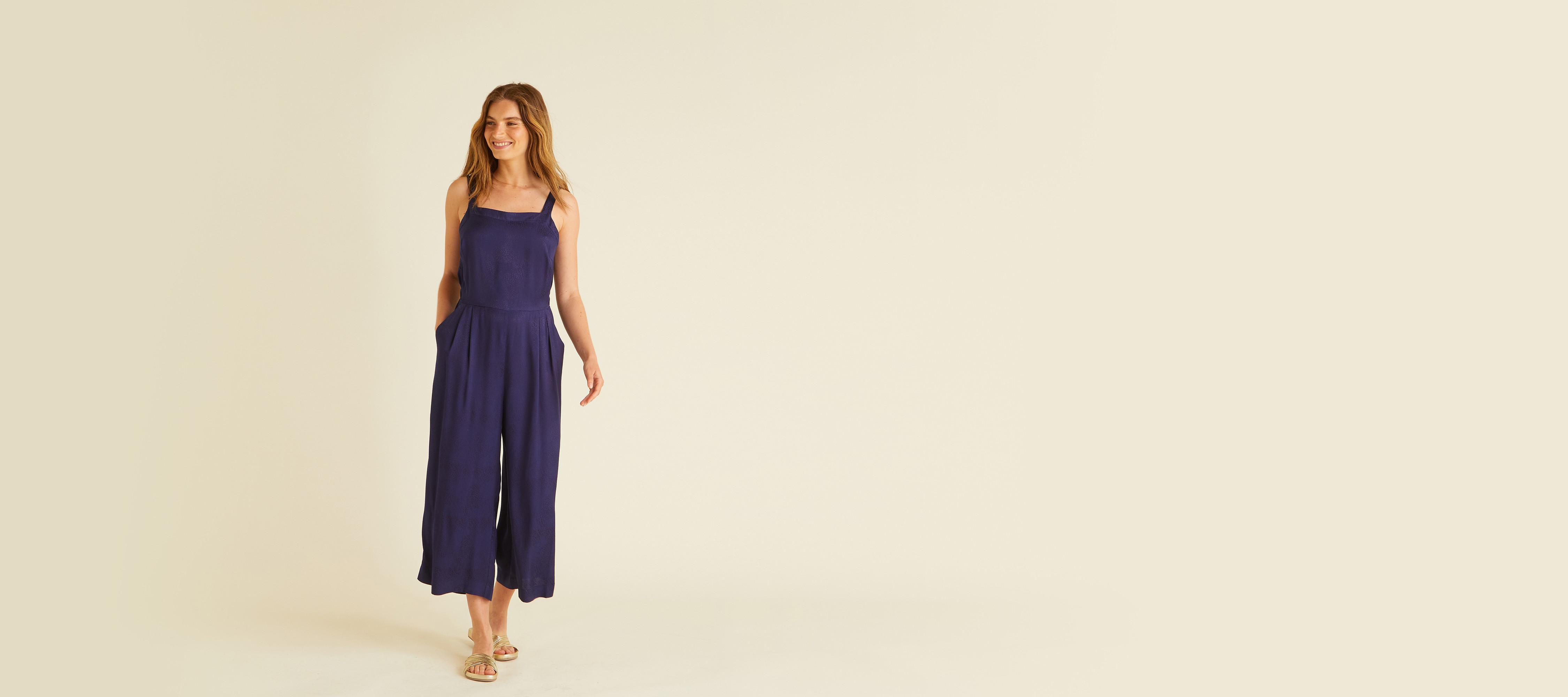 oliver bonas navy jumpsuit