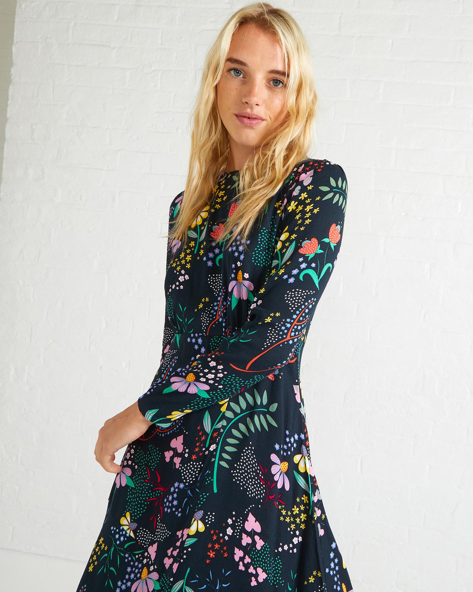 Oliver Bonas Fairy Tale Floral Print Dress - Lyst