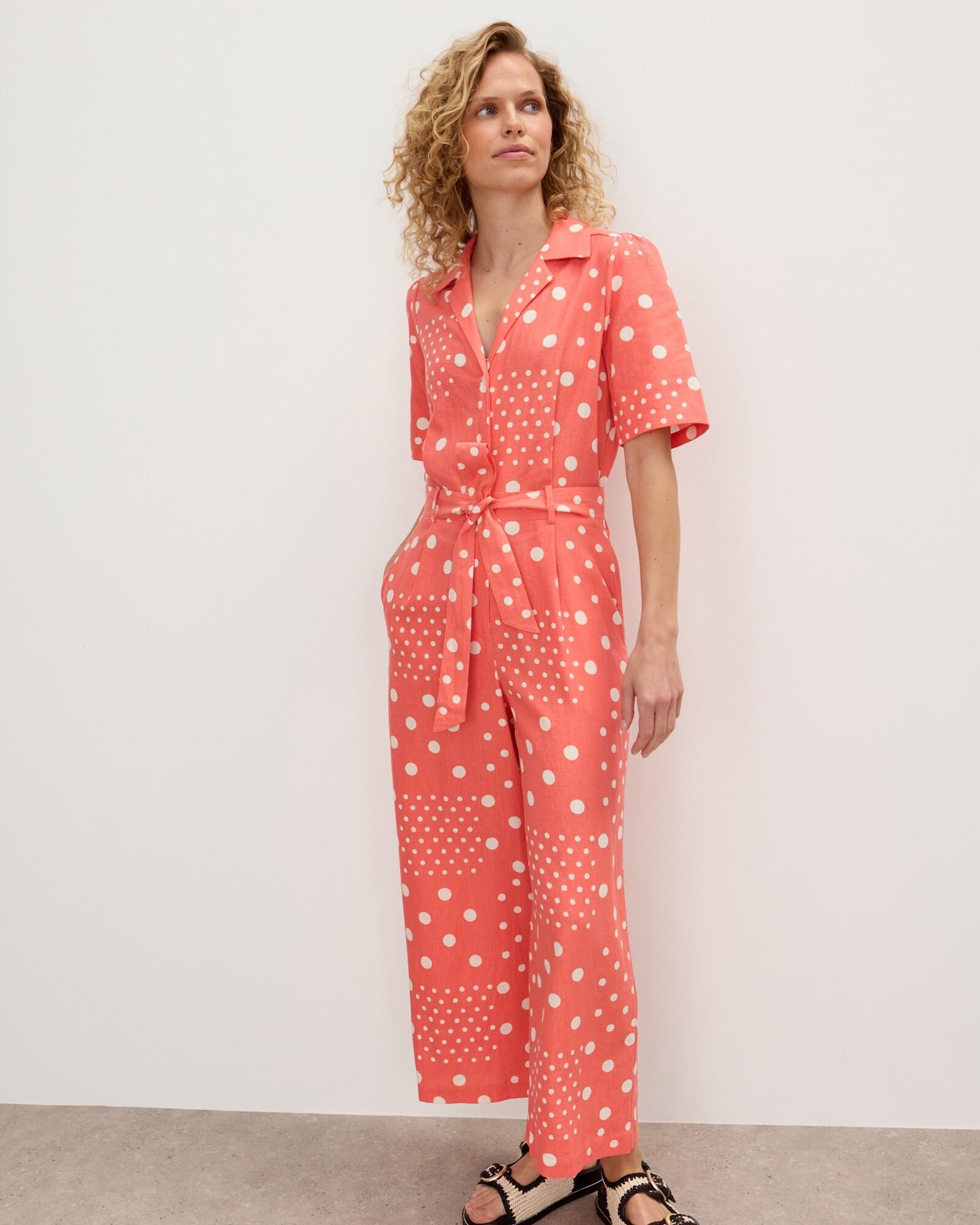 Ladies Jumpsuit Red And White Polka Dot Jumpsuit Polka Dot