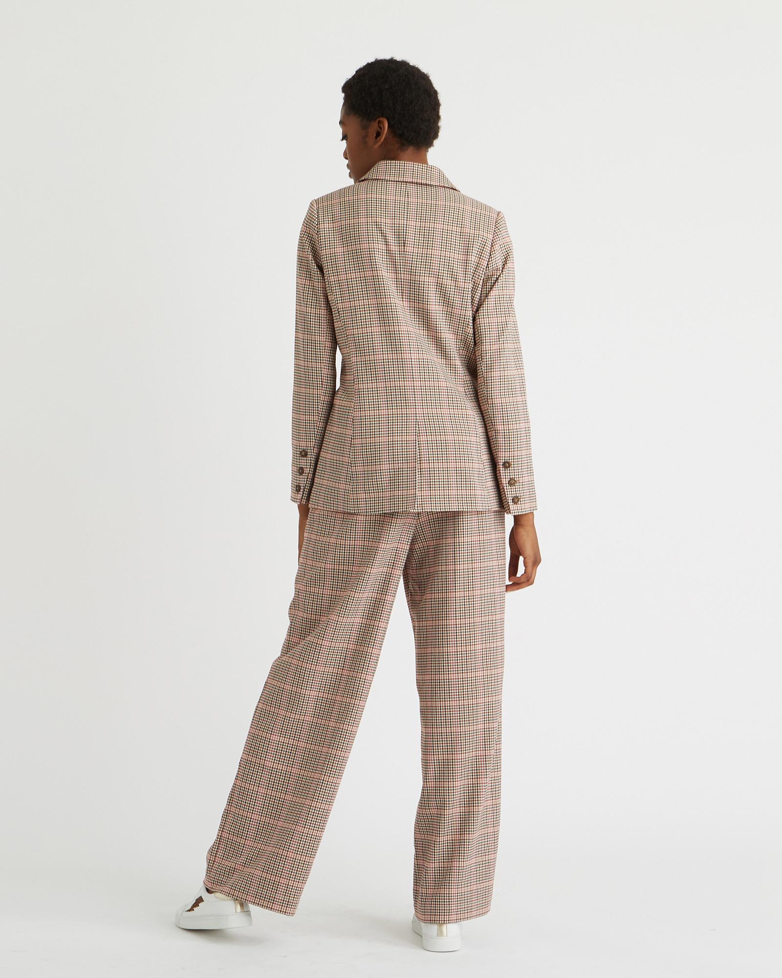 Oliver Bonas Destiny Checked Brown Wide 