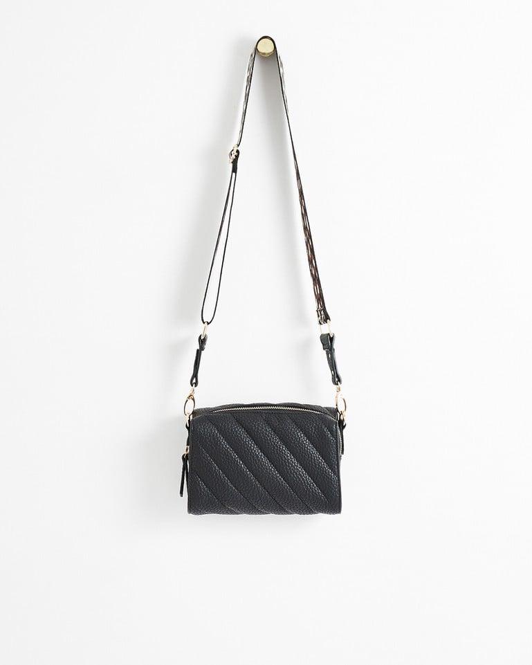 Oliver Bonas Quilted Oblong Crossbody Bag in White | Lyst