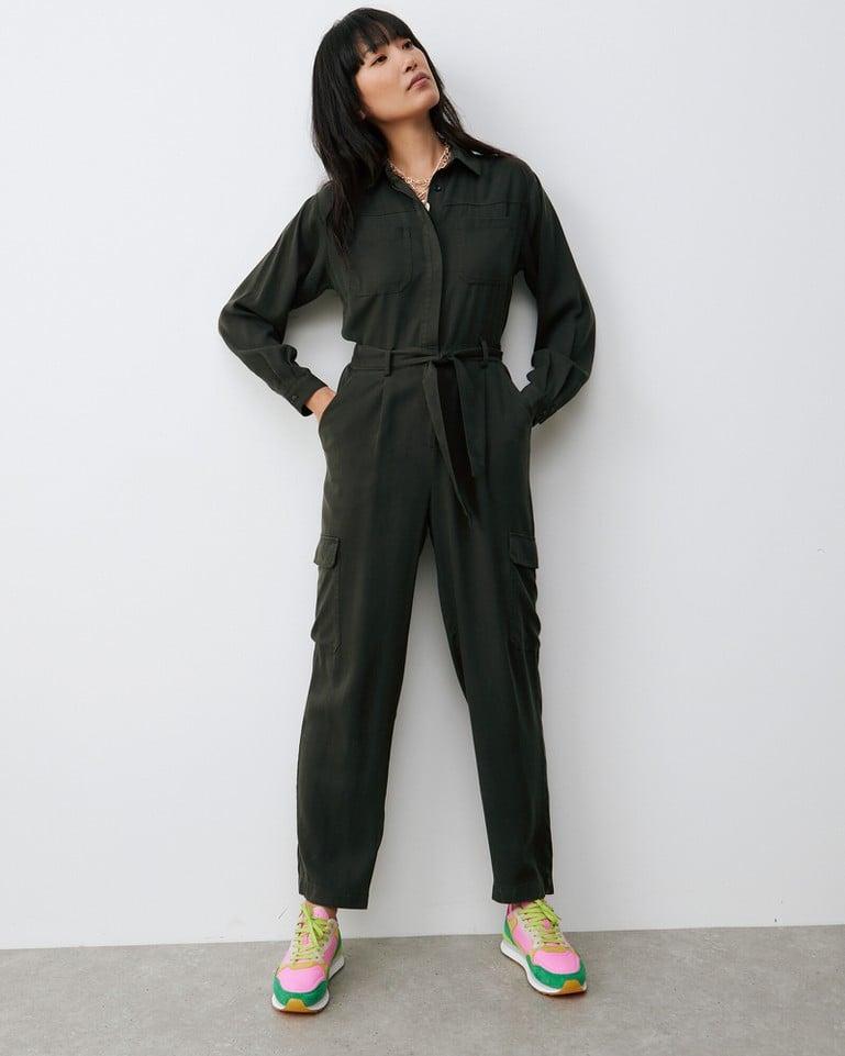 Oliver Bonas Dark Utility Jumpsuit in Black Lyst