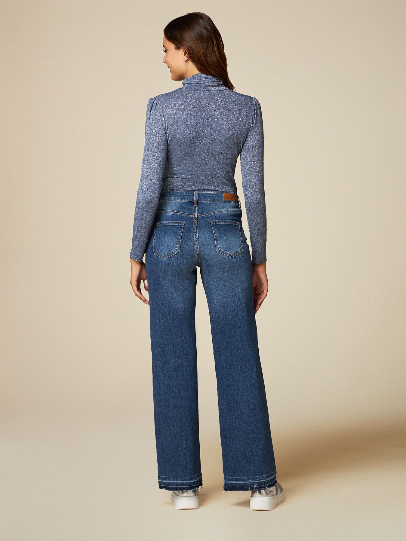 Jeans con clearance perle sul fondo