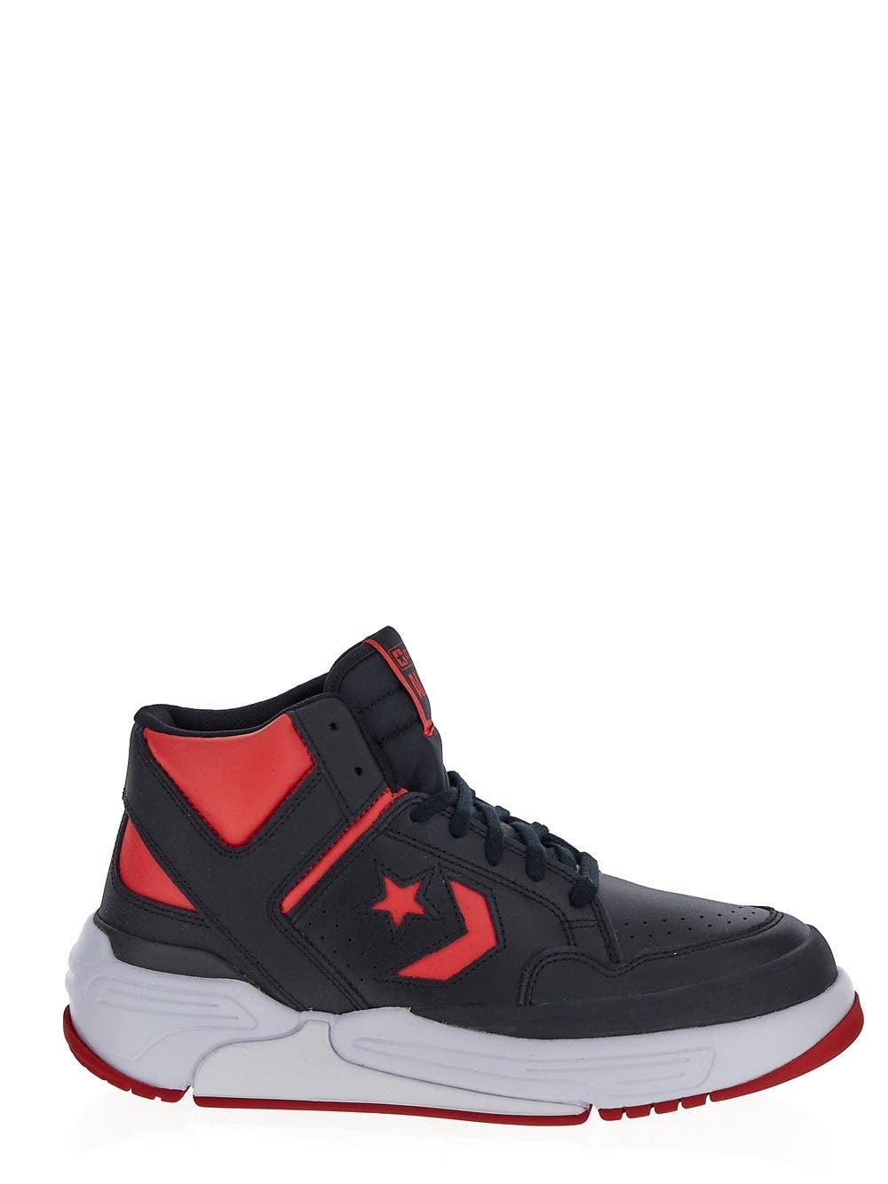 Converse Weapon Colorblocked Leather Sneakers in Black | Lyst