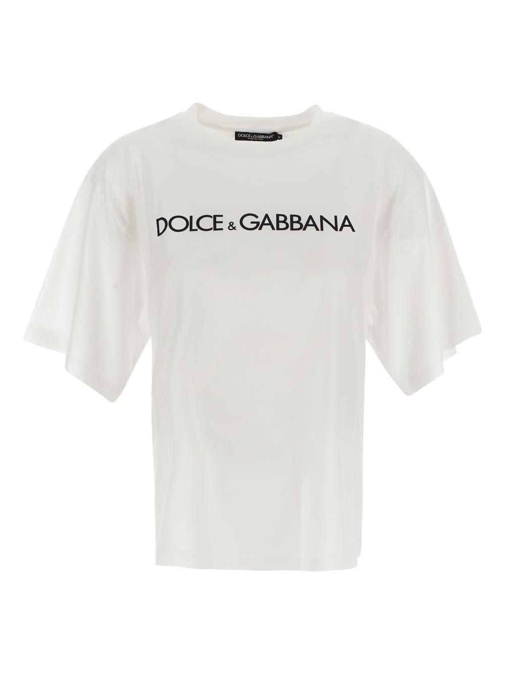 Dolce & Gabbana Logo T-shirt in White | Lyst