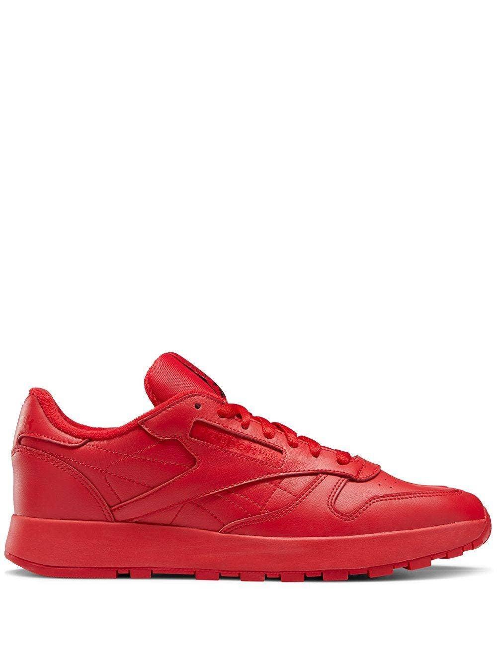 Reebok X Maison Margiela Red Leather Split Toe Sneakers | Lyst