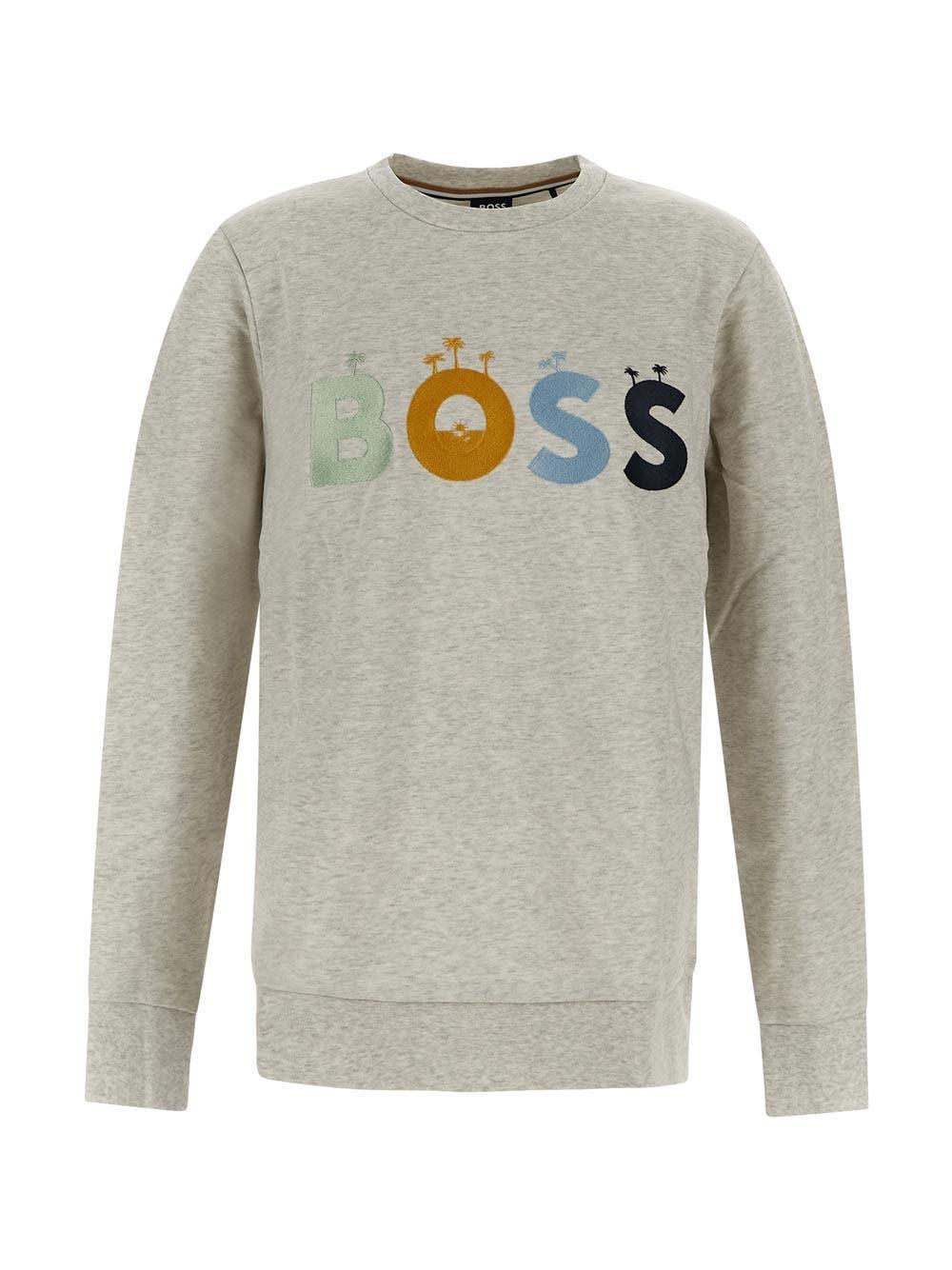 BOSS by HUGO BOSS Grey Sweatshirt in Gray for Men | Lyst