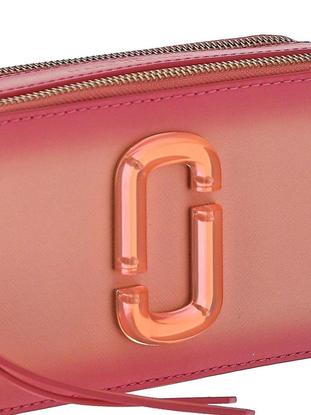 MARC JACOBS Saffiano Small Fluoro Snapshot Camera Bag Neon Orange