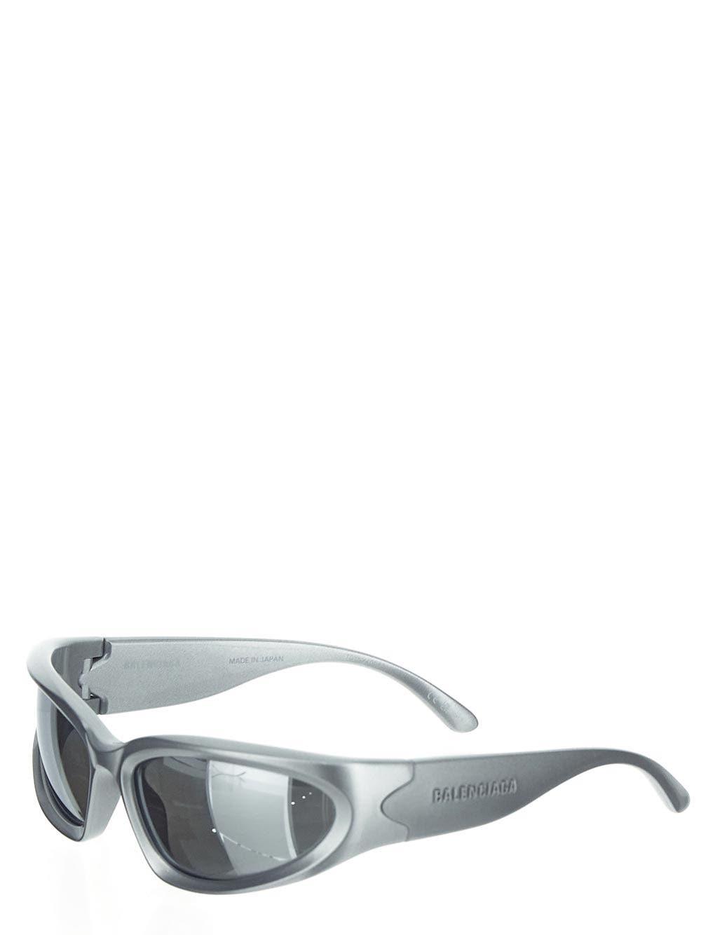 Balenciaga Swift Oval Sunglasses in Metallic | Lyst