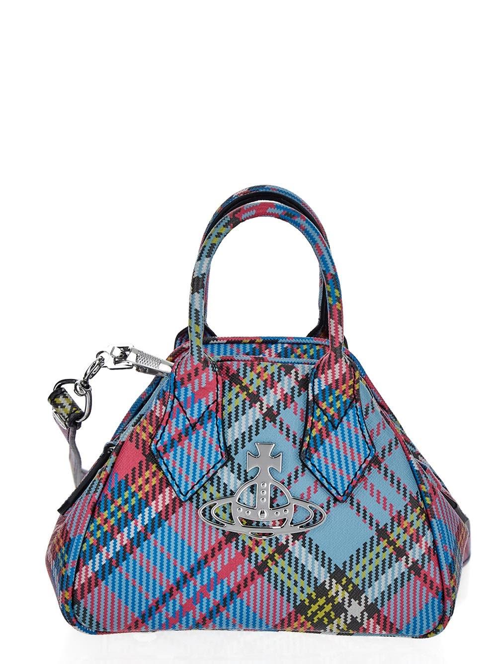 Vivienne Westwood Saffiano Printed Mini Yasmine Bag in Blue Lyst