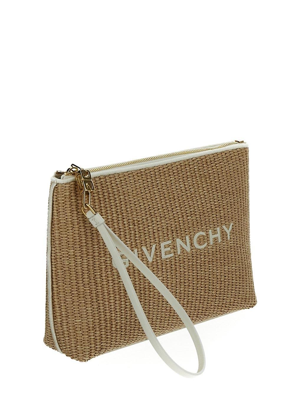 Givenchy Women's Logo Raffia Pouch