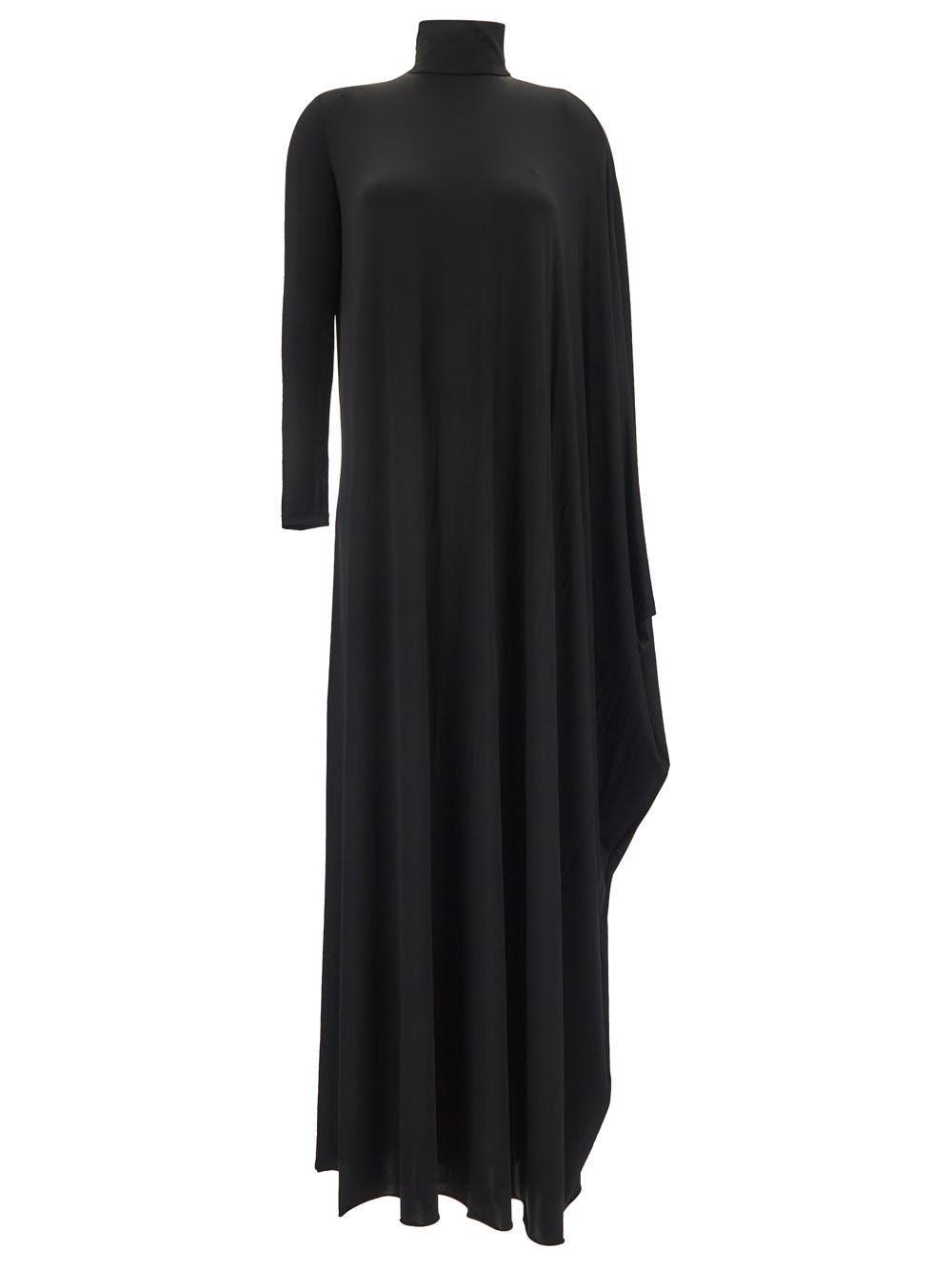 Balenciaga Minimal Maxi Dress In Black | Lyst