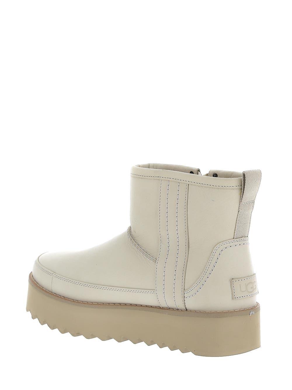 UGG Leather Classic Rebel Biker Mini in Ivory (White) - Lyst