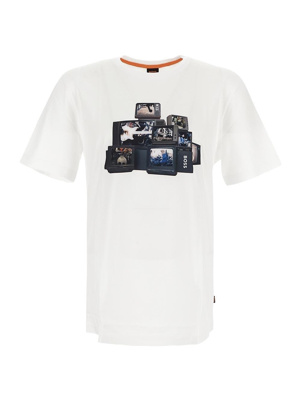 Boss printed t shirt sale