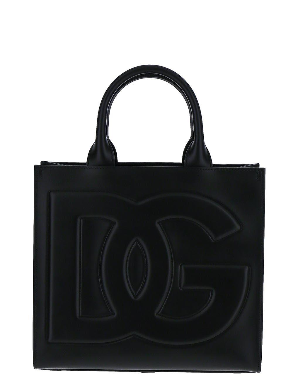 Dolce & Gabbana Logo Embossed Bag in Black | Lyst