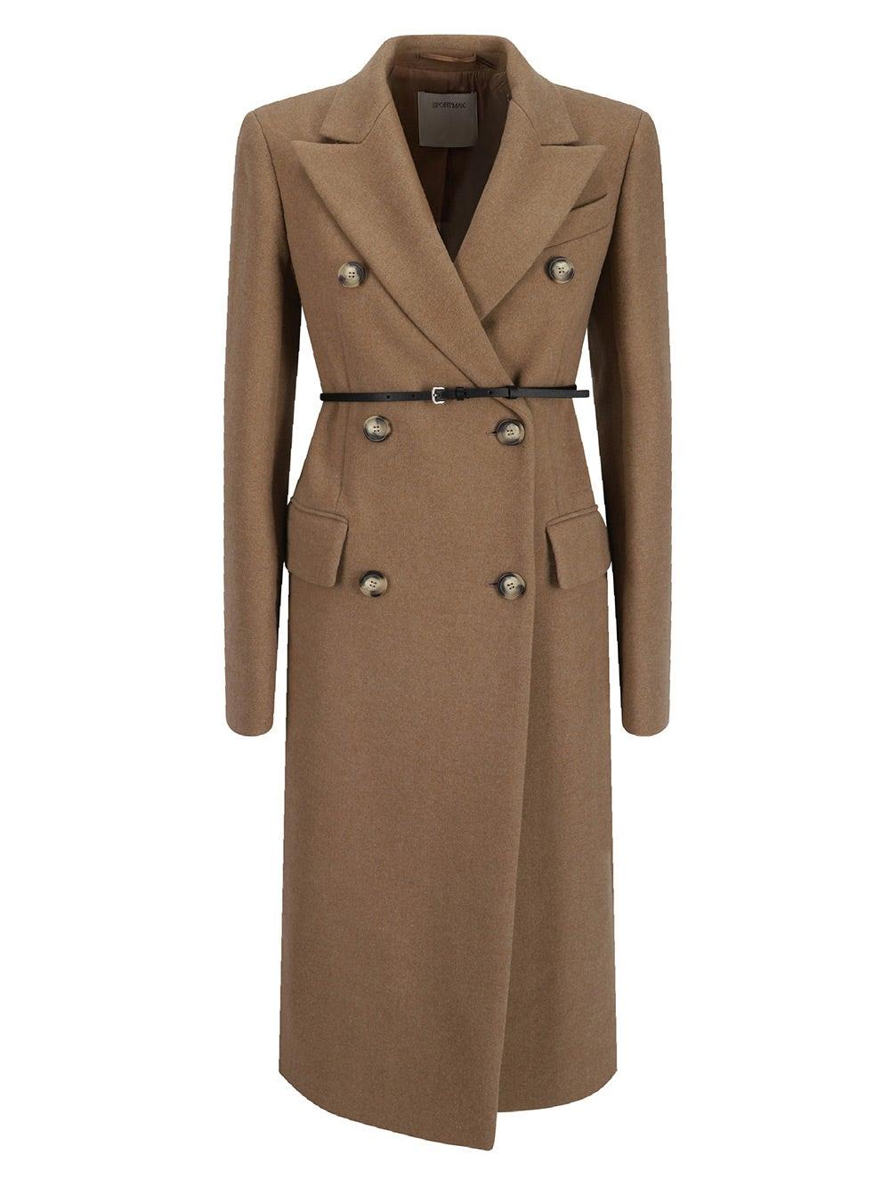 【SPORTMAX】GHIA WOOL COAT Sportmax Ghia Coat in Brown | Lyst