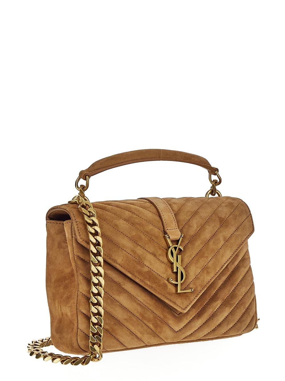 ysl suede bag brown
