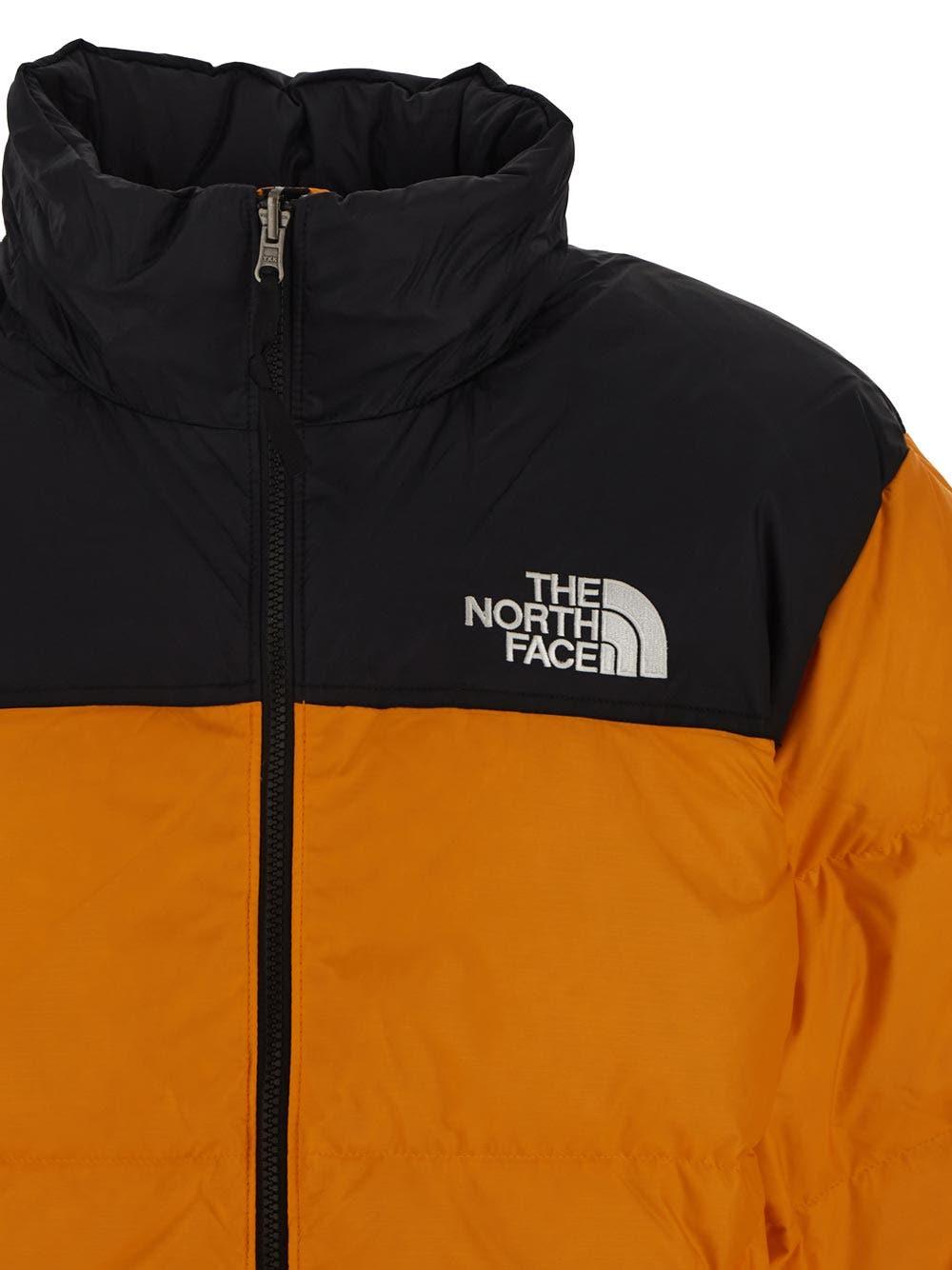 The North Face Retro Nuptse Logo Down Jacket in Orange for Men | Lyst
