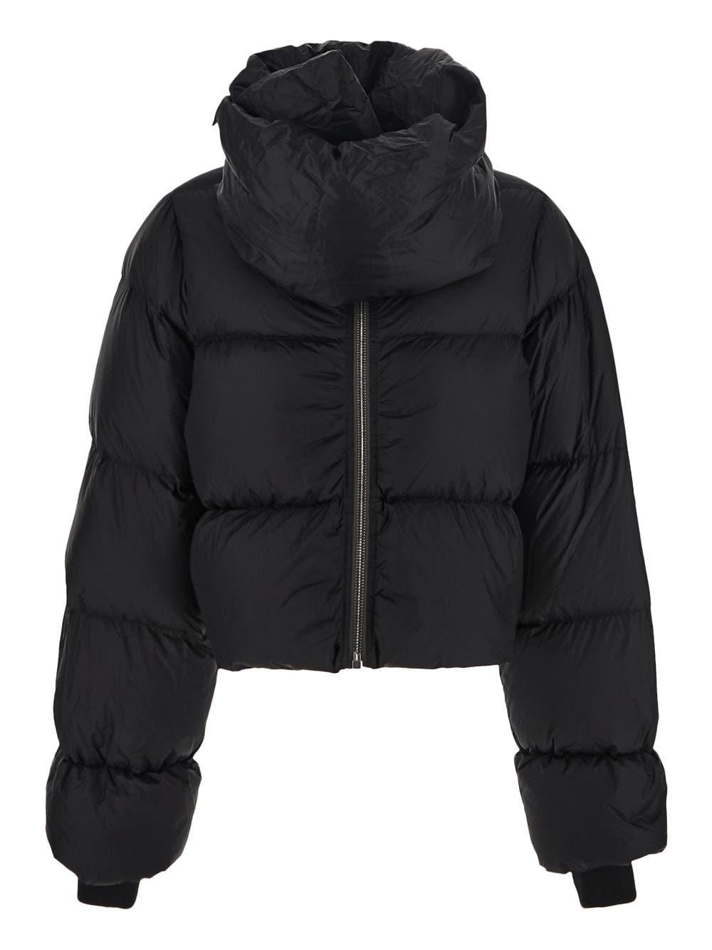 Rick Owens Synthetic Funnel Neck Jacket in Black | Lyst