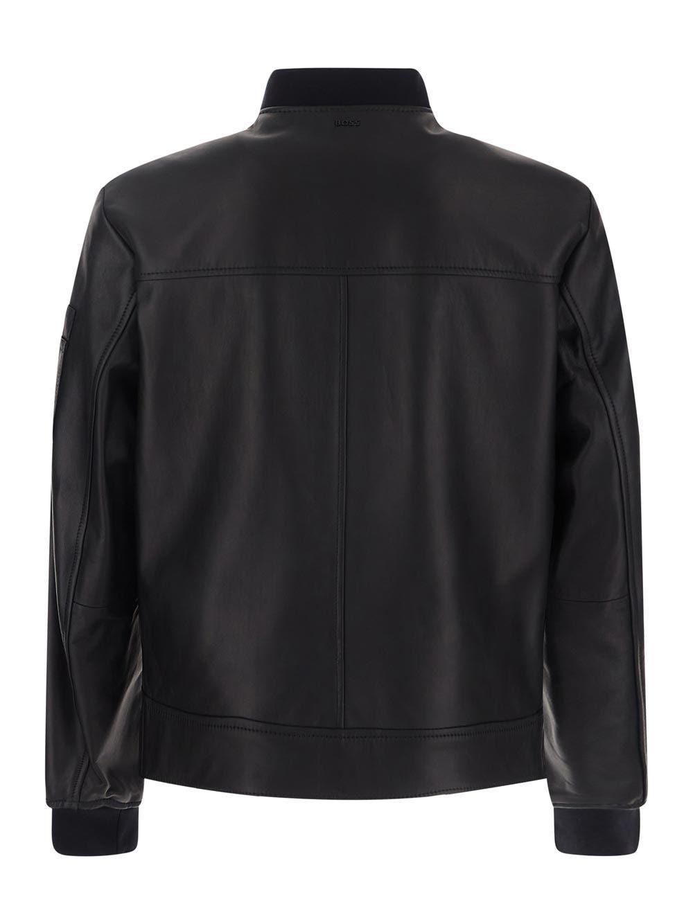 BOSS by HUGO BOSS Leather Jacket for Men | Lyst