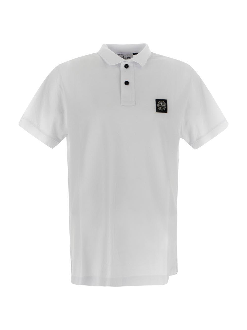 Stone Island White Polo Shirt for Men Lyst UK