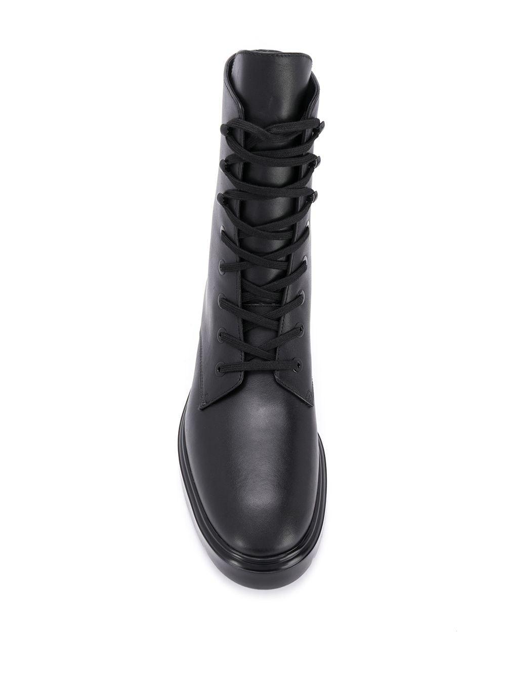 Stuart weitzman women's lexy round cheap toe leather lace up boots
