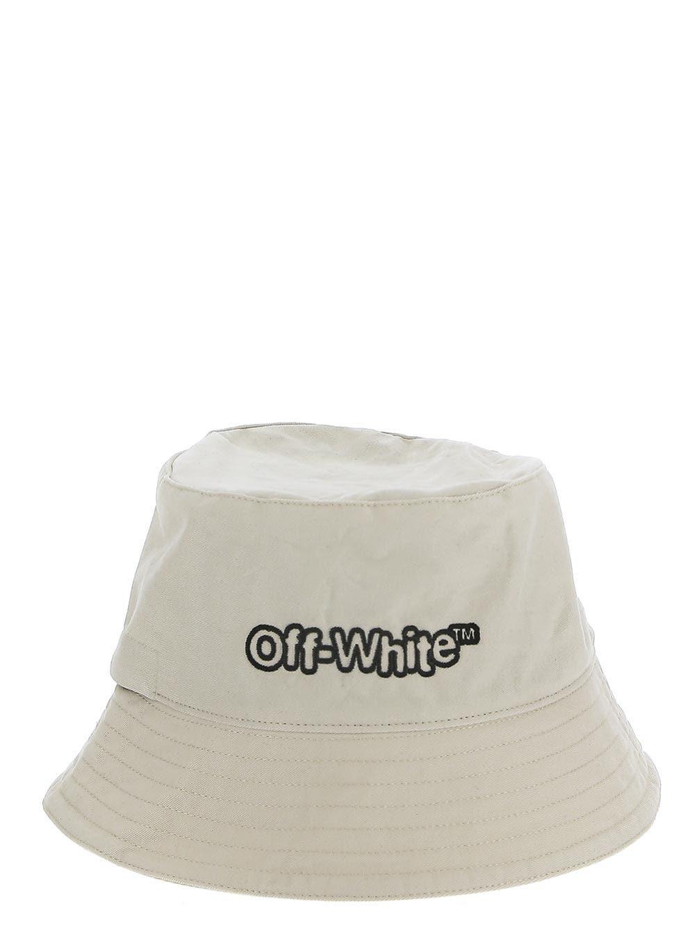Off-White c/o Virgil Abloh Cotton Logo Embroidered Bucket Hat in 