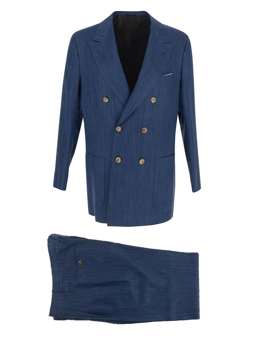 Kiton Blue Suit for Men | Lyst